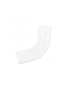Coude latéral aluminium lisse couture extérieure 60x80 mm Blanc RAL 9010
