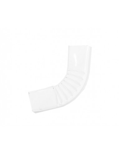 Coude latéral aluminium lisse couture extérieure 60x80 mm Blanc RAL 9010