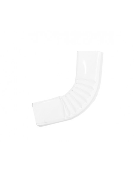 Coude latéral aluminium lisse couture extérieure 60x80 mm Blanc RAL 9010