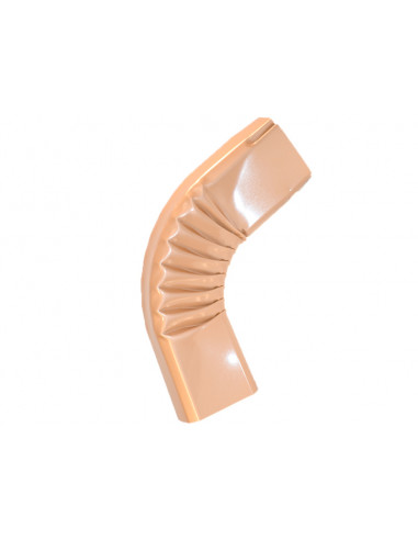 Coude latéral aluminium lisse couture extérieure 60x80 mm Miel