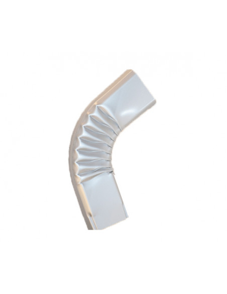 Coude latéral aluminium lisse couture extérieure 60x80 mm Gris métal RAL 9006