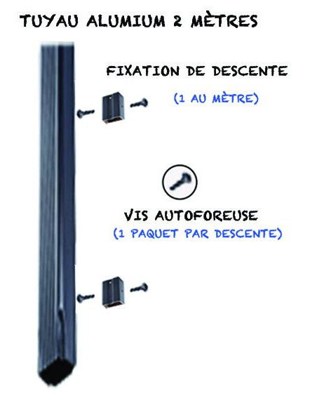 Vis autoforeuses aluminium Sable RAL 1015 - lot de 10