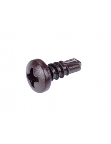 Vis autoforeuses aluminium Marron RAL 8017 - lot de 10