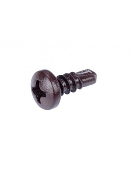 Vis autoforeuses aluminium Marron RAL 8017 - lot de 10
