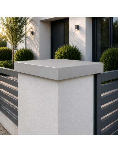 Chapeau Aluminium 1 mm Gris métal RAL 9006