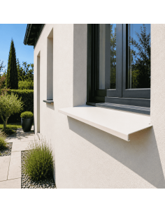 Appui de fenêtre aluminium sur mesure Blanc RAL 9010 - longueur 2 m - épaisseur 10/10ème 2