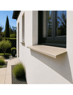 Appui de fenêtre aluminium sur mesure Sable RAL 1015 - longueur 2 m - épaisseur 10/10ème 2