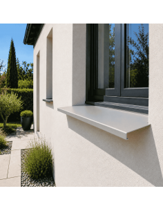 Appuis de fenêtre aluminium sur mesure Gris métal RAL 9006 - longueur 2 m - épaisseur 10/10ème 2