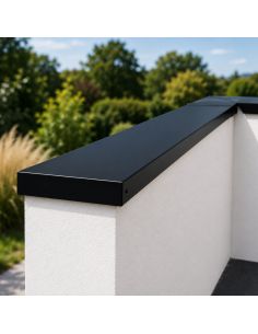 Kit Couvertine Muret 10 m 270 mm Noir RAL 9005