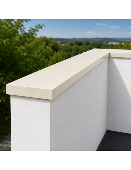 Kit Couvertine Muret 10 m 270 mm Sable RAL 1015