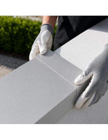Eclisse Couvertine Aluminium 10/10ème Gris métal RAL 9006