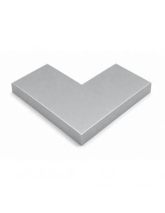 Angle de couvertine 90° Aluminium 10/10ème Gris métal RAL 9006