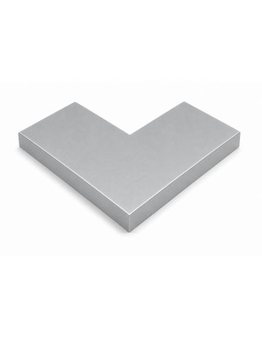 Angle de couvertine 90° Aluminium 10/10ème Gris métal RAL 9006
