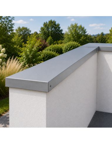 Embout Couvertine Aluminium 10/10ème Gris métal RAL 9006