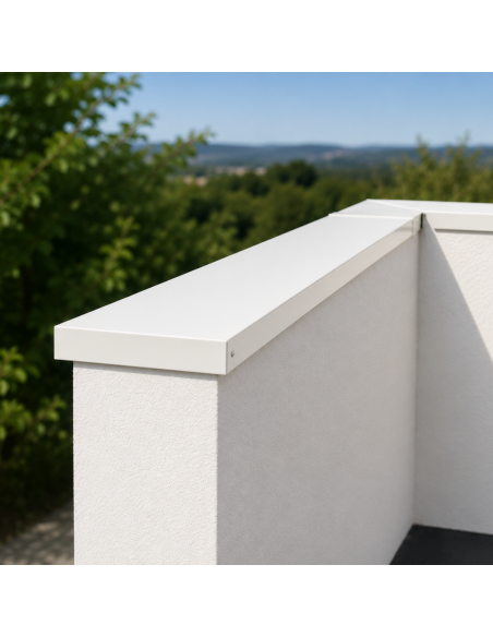 Couvertine Aluminium 10/10ème Blanc RAL 9010