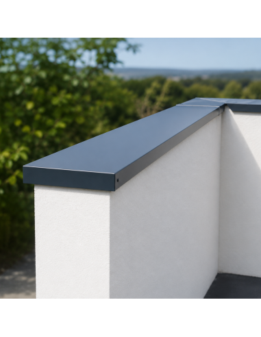 Couvertine Aluminium 15/10ème Ardoise RAL 7016