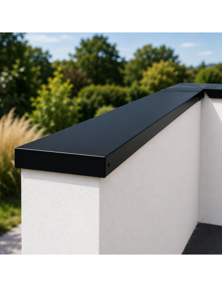 Couvertine Aluminium 7/10ème Noir RAL 9005