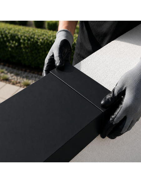 Eclisse Couvertine Aluminium 10/10ème Noir RAL 9005