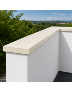 Angle de couvertine 90° Aluminium 10/10ème Sable RAL 1015 2