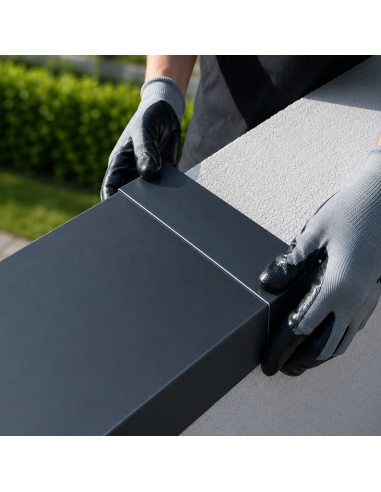 Eclisse Couvertine Aluminium 7/10ème Gris métal RAL 9006
