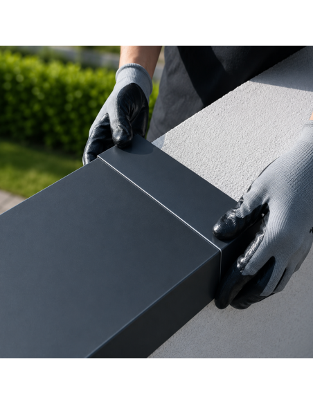 Eclisse Couvertine Aluminium 7/10ème Gris métal RAL 9006