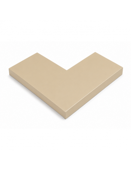 Angle de couvertine 90° Aluminium 7/10ème Sable RAL 1015