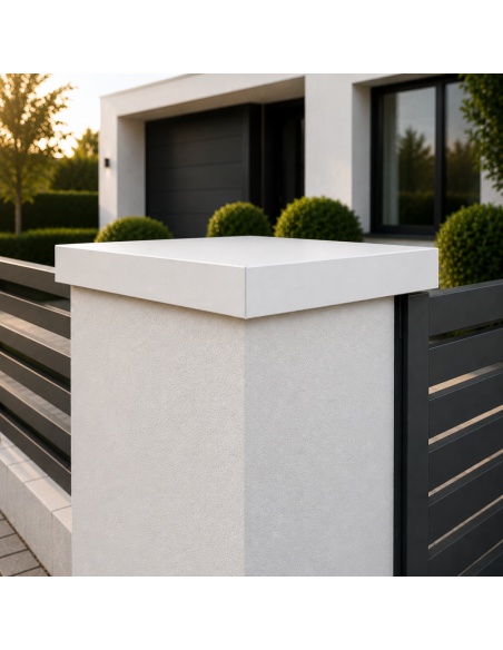 Chapeau Aluminium 1 mm Blanc RAL 9010