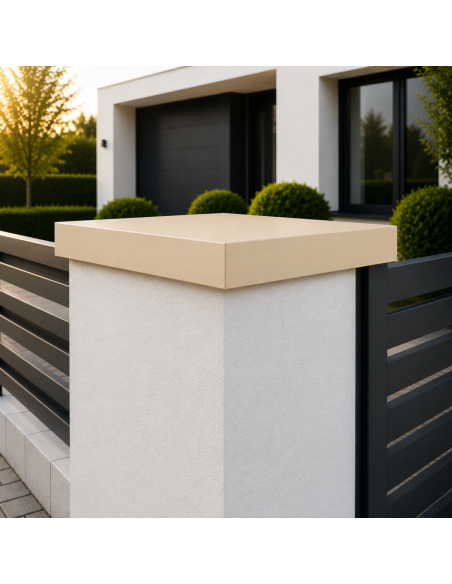 Chapeau Aluminium 1 mm Sable RAL 1015