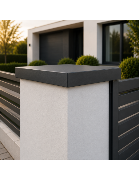 Chapeau Aluminium 1 mm Noir RAL 9005
