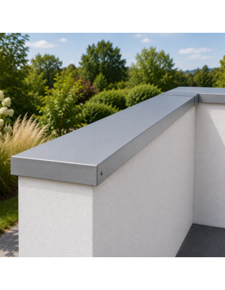 Angle couvertine Aluminium 7/10ème Gris métal RAL 9006