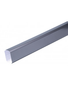 Tuyau de descente aluminium lisse 60x80 mm Gris Ardoise RAL 7016 - 2 m 2