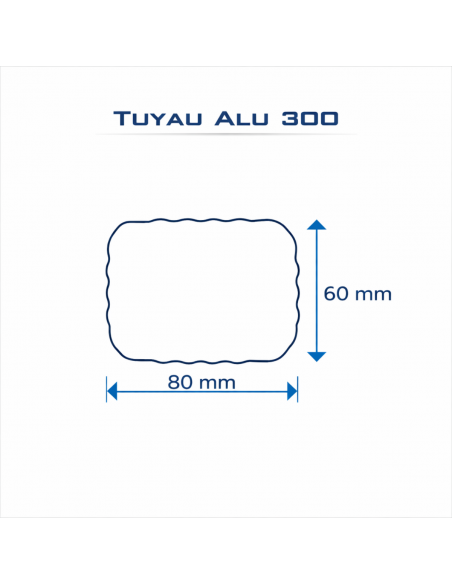 Tuyau de descente aluminium lisse 60x80 mm Gris Ardoise RAL 7016 - 2 m