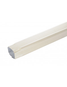 Tuyau de descente aluminium rectangulaire 60x80 mm Sable RAL 1015 - 2 m