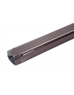 Tuyau de descente aluminium rectangulaire 60x80 mm Marron RAL 8017 - 2 m