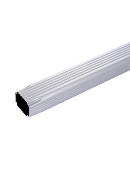 Tuyau de descente aluminium rectangulaire 60x80 mm Gris métal RAL 9006 - 2 m