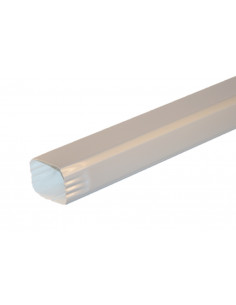 Tuyau de descente aluminium lisse 60x80 mm Gris métal RAL 9006 - 2 m