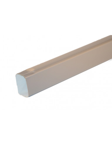 Tuyau de descente aluminium lisse 60x80 mm Gris métal RAL 9006 - 2 m
