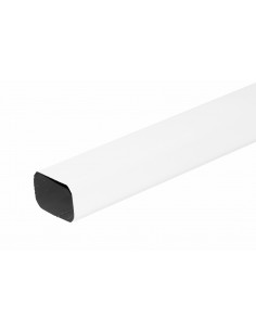 Tuyau de descente aluminium lisse 60x80 mm Blanc RAL 9010 - 2 m