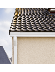 Tuyau de descente aluminium lisse 60x80 mm Blanc RAL 9010 - 2 m 2
