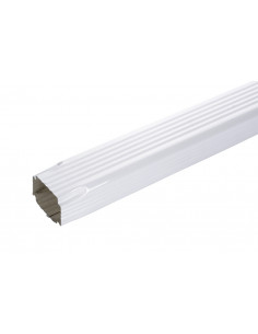 Tuyau de descente aluminium rectangulaire 60x80 mm Blanc RAL 9010 - 2 m
