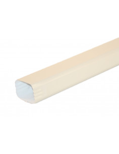 Tuyau de descente aluminium lisse 60x80 mm Sable RAL 1015 - 2 m