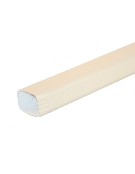 Tuyau de descente aluminium lisse 60x80 mm Sable RAL 1015 - 2 m
