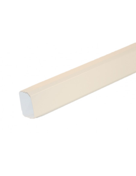 Tuyau de descente aluminium lisse 60x80 mm Sable RAL 1015 - 2 m