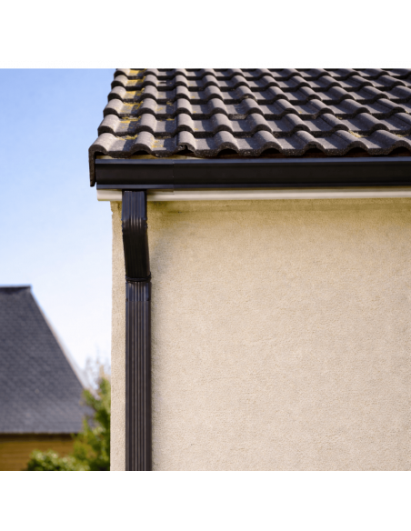 Col de cygne aluminium rectangulaire 60x80 mm Gris Ardoise RAL 7016