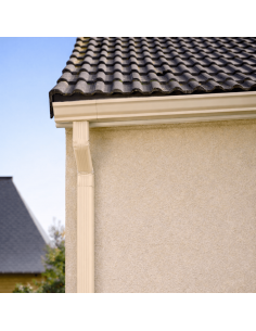 Col de cygne aluminium rectangulaire 60x80 mm Sable RAL 1015 2