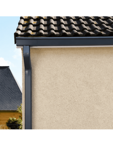 Col de cygne aluminium lisse 60x80 mm Gris Ardoise RAL 7016