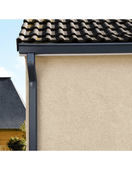Col de cygne aluminium lisse 60x80 mm Gris Ardoise RAL 7016