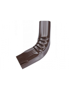 Coude frontal aluminium rectangulaire intérieur 60x80 mm Marron RAL 8017