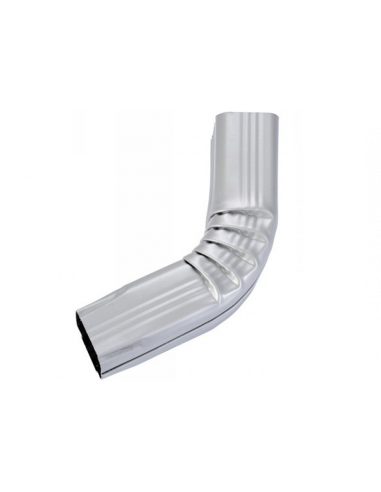 Coude frontal aluminium rectangulaire intérieur 60x80 mm Gris métal RAL 9006
