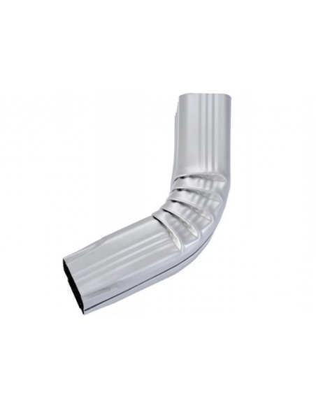 Coude frontal aluminium rectangulaire intérieur 60x80 mm Gris métal RAL 9006